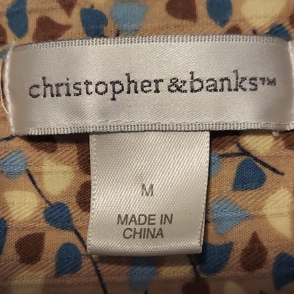 Christopher & Banks Women 3/4 Roll Tab Sleeve Button-Up Shirt Size Medium - Picture 6 of 10